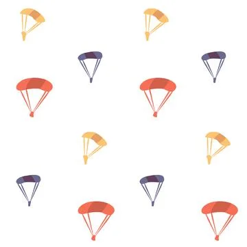Parachutist Seamless Pattern Stock Illustration