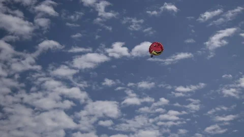 Parachutist in the sky Stock Footage 189644029