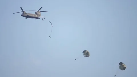 Parachutists Stock Footage 104047577