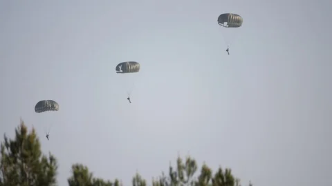 Parachutists Stock Footage 104048699