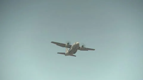 Parachutists jump from plane Stock Footage 10858293