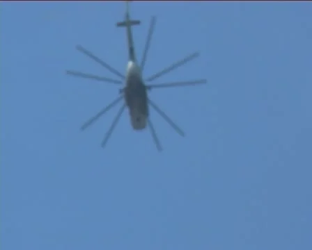 Parachutists jumping from a helicopter Stock Footage