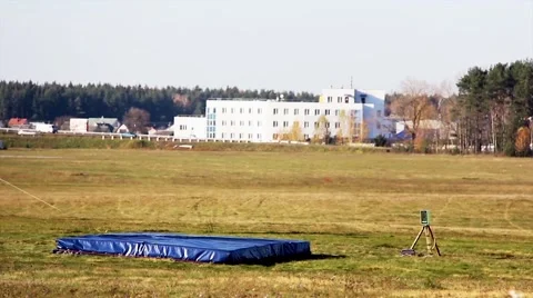 Parachutists landing Stock Footage 43343815