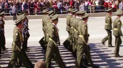 Parade in 9 of may Stock Footage 10565664