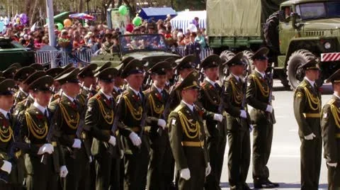 Parade in 9 of may Stock Footage 10565683