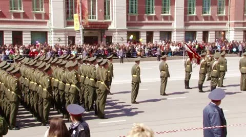 Parade in 9 of may Stock Footage 10565700