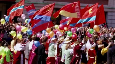 Parade in 9 of may Stock Footage 10566957