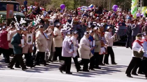 Parade in 9 of may 스톡 동영상 10566989
