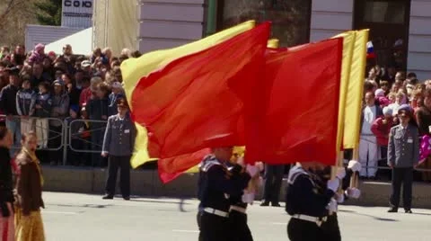 Parade in 9 of may Stock Footage 10567010