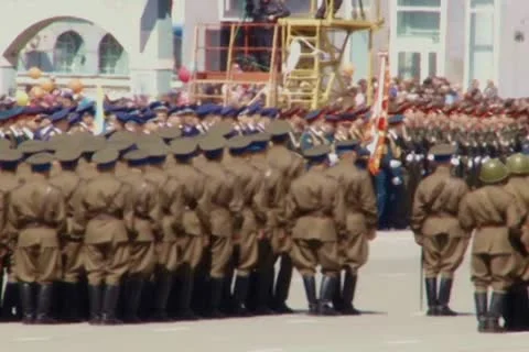 Parade in 9 of may Stock Footage 10682116