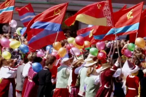 Parade in 9 of may Stock Footage 10682137