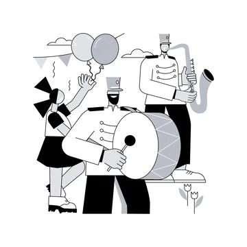 Parade abstract concept vector illustration. 스톡 일러스트