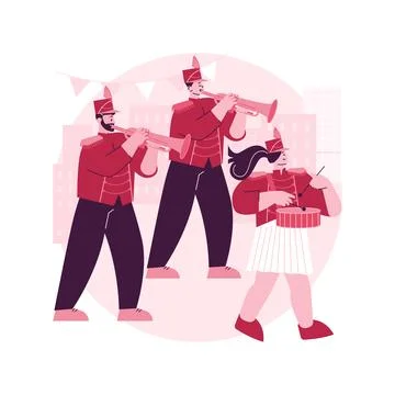 Parade abstract concept vector illustration. Illustrazione stock