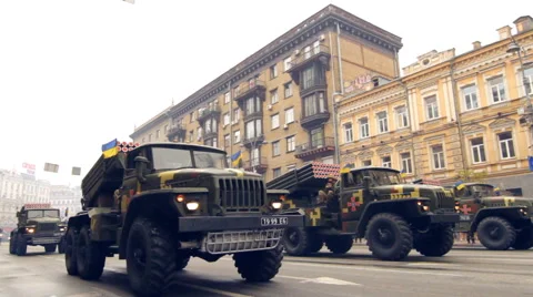 Parade of the Armed Forces of Ukraine Stock Footage 67565575