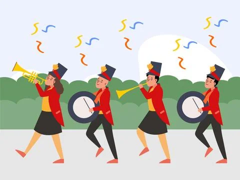 Parade Concept Illustration 库存插图