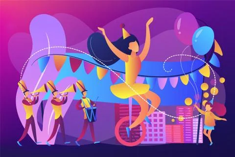 Parade concept vector illustration. Stockillustratie