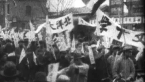 Parade crowd Stock Footage 235136569