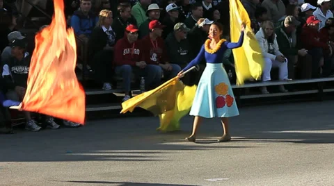 PARADE FLAG DANCERS Stock Footage 33847262
