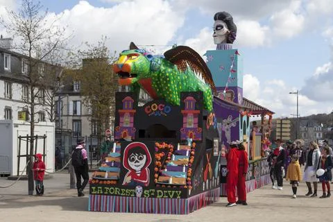 Parade float of the carnival of Landerneau Stock Photos