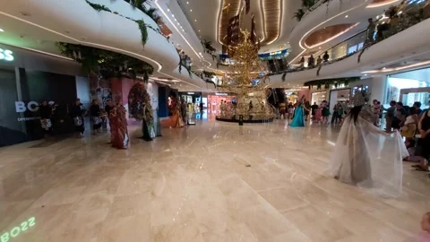 This is Parade of the Goddesses, performed at Icon Mall Sanur, Bali. Stock Footage 309299578