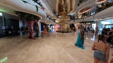 This is Parade of the Goddesses, performed at Icon Mall Sanur, Bali. Stock Footage 309299590