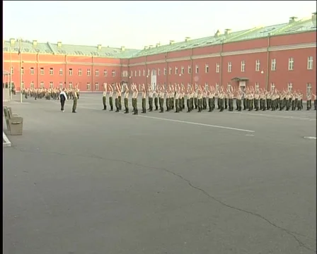 On the parade ground Stock Footage 3919591