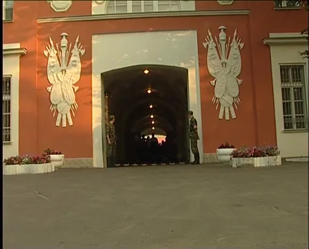 On the parade ground Vídeo Stock 3920325