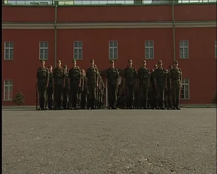 On the parade ground Stock Footage 5175798
