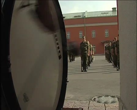 On the parade ground Stock Footage 5177976