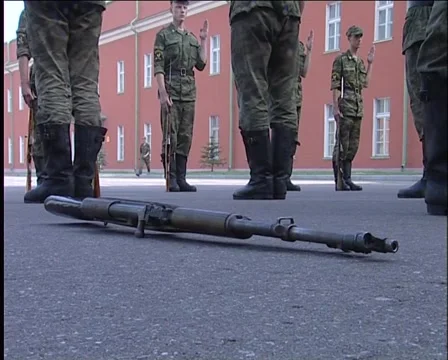 On the parade ground Stock Footage 5179614