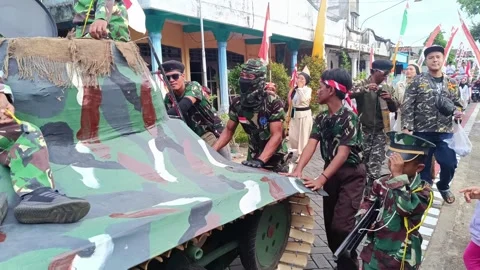 Parade Indonesian independence Stock Footage 283240409