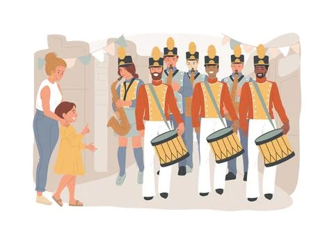 Parade isolated concept vector illustration. Stockillustratie