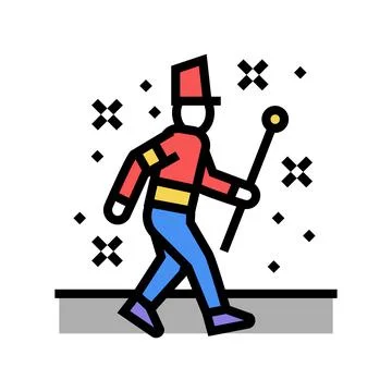 Parade manager color icon vector illustration 스톡 일러스트