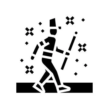 Parade manager glyph icon vector illustration 库存插图