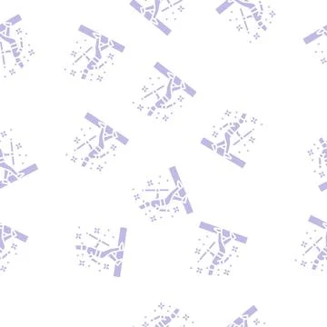 Parade manager glyph seamless pattern Stock Illustration