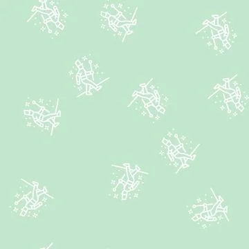 Parade manager line seamless pattern Stock Illustration