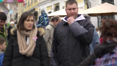 Parade mass Stock Footage 73494792