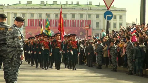 A parade of military Video stock 7761773