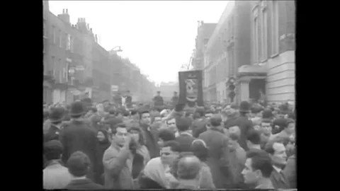 A parade occurs after a compromise is reached in the Greek-Turkish Cyprus Stock Footage 118068202