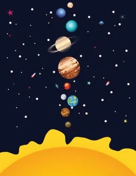 Parade of Planets Stock Illustration