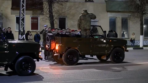 Parade rehearsal devoted to Victory Day may 9 Vidéo 314233294