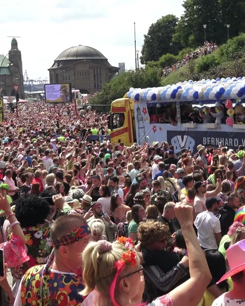 Parade Schlagermove In Hamburg Stock Footage 297982816
