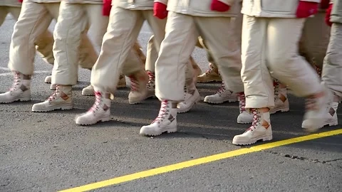 The parade of soldiers Stock-Footage 237384268