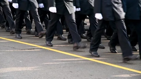 The parade of soldiers Видео 238470364