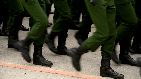 The parade of soldiers Видео 252521521
