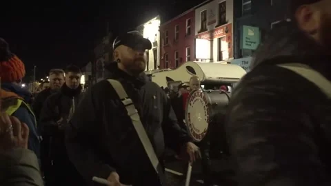 Parade in support of Orange Order takes place in Portadown Stock Footage 348535939