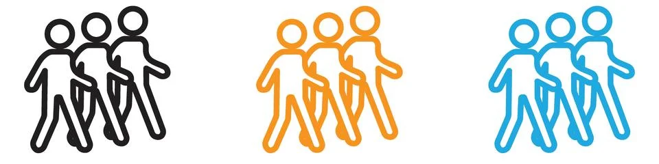 Parade vector logo set collection for web app ui Stock Illustration