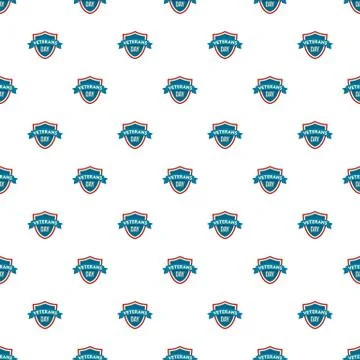 Parade veterans day pattern seamless vector 스톡 일러스트
