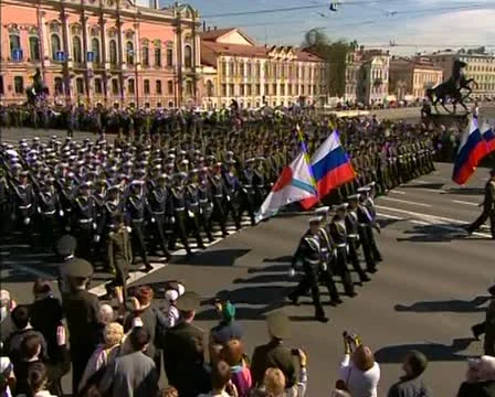 Parade on victory Day Stock Footage 20462970