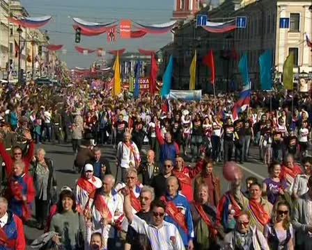 Parade on victory Day 스톡 동영상 20462990